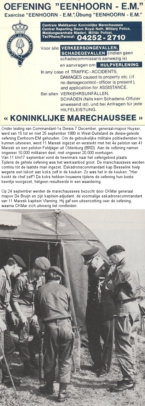 1980 oefening Eenhoorn