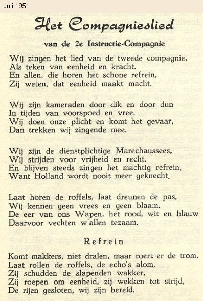 1951 Het Compagnieslied