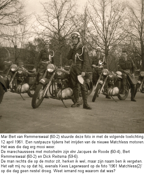 1961 Matchless inrijden