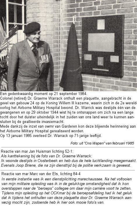 1984 Onthulling plaquette